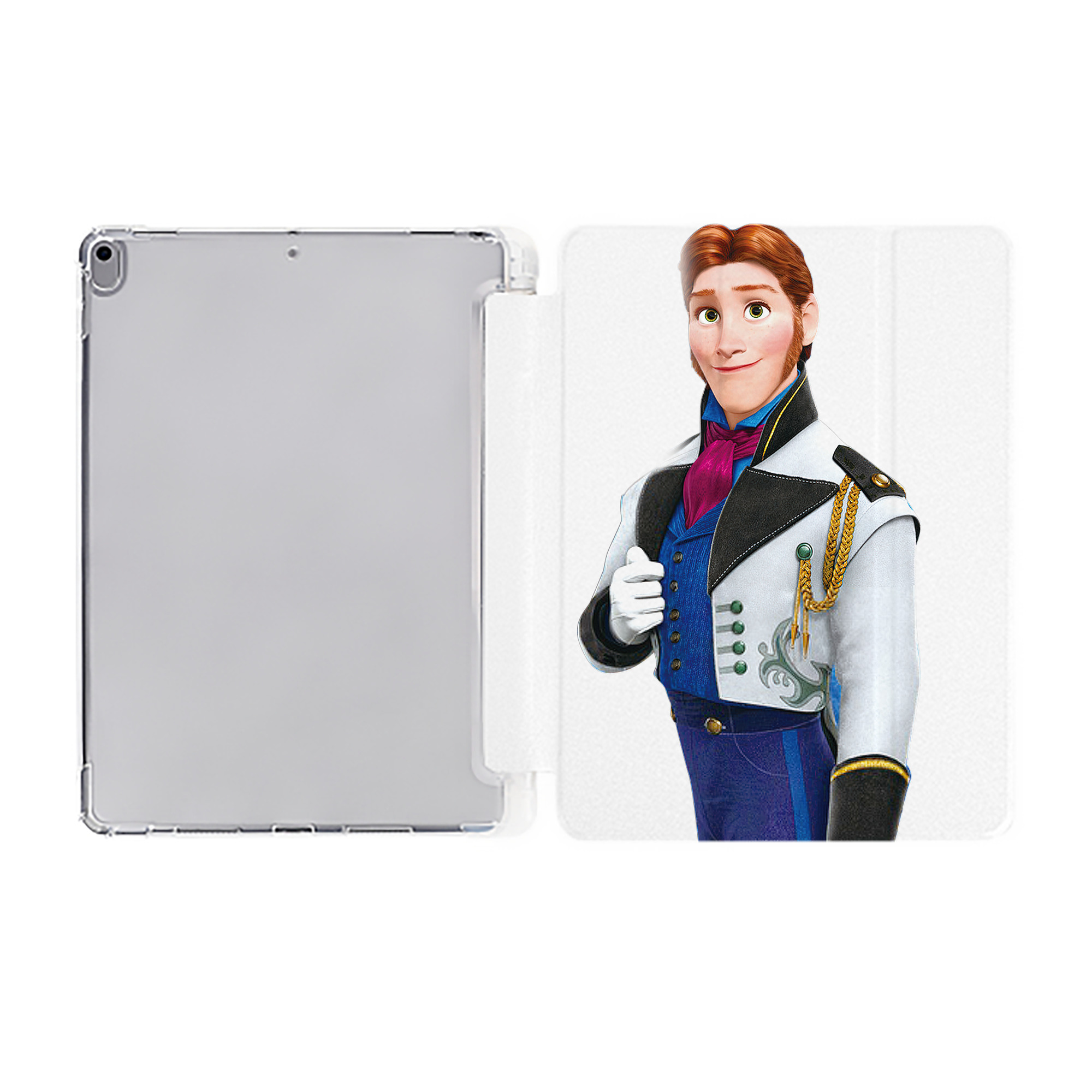 （画像用） アナと雪の女王 アンナ エルサ Frozen Anna Elsa IPad ケース ペン収納付き 三つ折りスタンド PUレザー×シリコン 対応機種9.5/10.5/10.9インチ